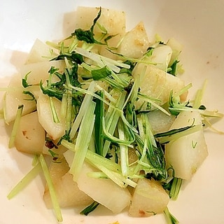 山芋と水菜のシャキシャキ炒め